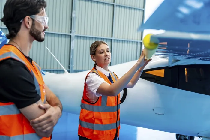Gerahmter Druck : Luftfahrzeugmechanikerlehrlinge Gerahmter Druck : Luftfahrzeugmechanikerlehrlinge