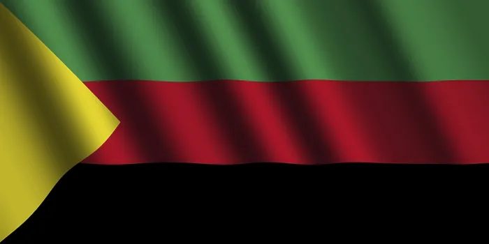 Gerahmter Druck : Das Azavad-Flagge weht im Wind. Gerahmter Druck : Das Azavad-Flagge weht im Wind.