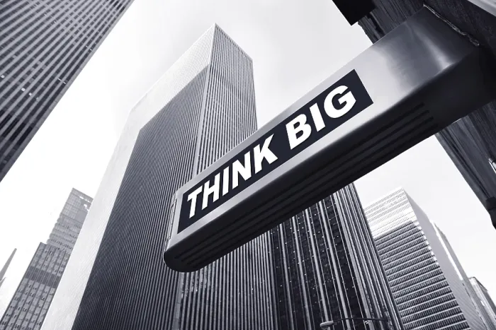 Gerahmter Druck : Hintergrund für einen 'Think Big'-Hintergrund. Gerahmter Druck : Hintergrund für einen 'Think Big'-Hintergrund.