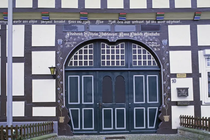 Gerahmter Druck : Die Dorfstraße von Bad Essen Gerahmter Druck : Die Dorfstraße von Bad Essen