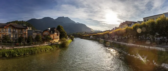 Gerahmter Druck : Schlecht, Ischl, Pano Gerahmter Druck : Schlecht, Ischl, Pano