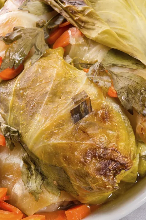 Gerahmter Druck : Gekochte Kohlrouladen Gerahmter Druck : Gekochte Kohlrouladen