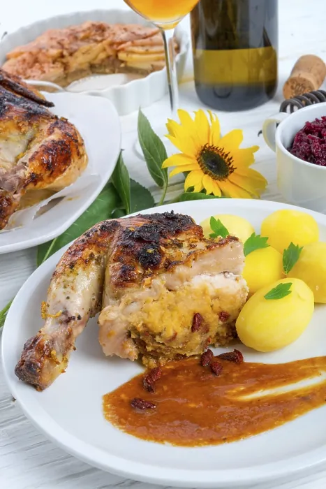 Gerahmter Druck : Gekochtes Hühnchen Gerahmter Druck : Gekochtes Hühnchen