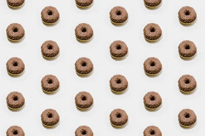 Gerahmter Druck : Bäckereimuster mit Schokoladenmuffins Gerahmter Druck : Bäckereimuster mit Schokoladenmuffins