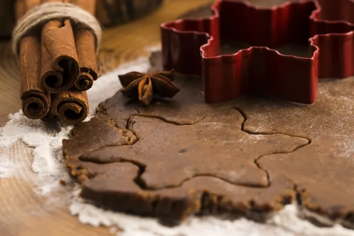 Gerahmter Druck : Weihnachtsplätzchen backen. Gerahmter Druck : Weihnachtsplätzchen backen.
