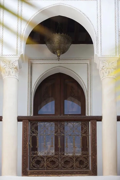 Gerahmter Druck : Balkon im Riad, Säule, Traditionell Gerahmter Druck : Balkon im Riad, Säule, Traditionell