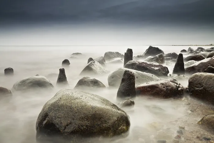 Gerahmter Druck : Am Ostseestrand. Gerahmter Druck : Am Ostseestrand.