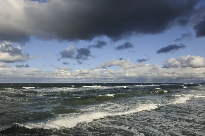 Gerahmter Druck : Baltisches Meer, Wellen, Surf, DarB Gerahmter Druck : Baltisches Meer, Wellen, Surf, DarB