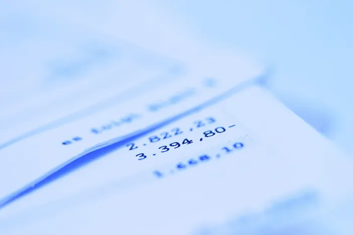 Gerahmter Druck : Bankauszug Gerahmter Druck : Bankauszug