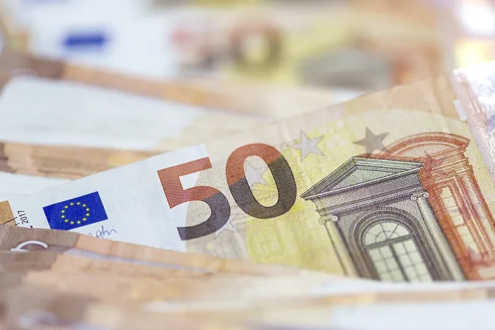 Gerahmter Druck : 50-Euro-Scheine Gerahmter Druck : 50-Euro-Scheine