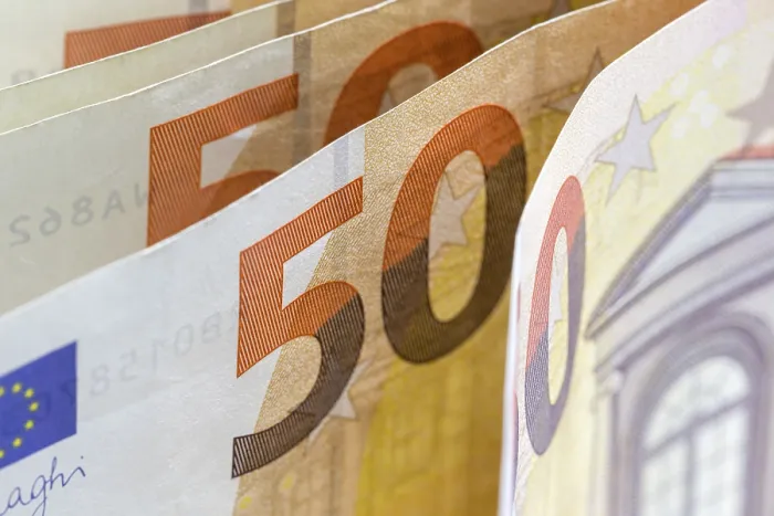 Gerahmter Druck : 50-Euro-Scheine Gerahmter Druck : 50-Euro-Scheine