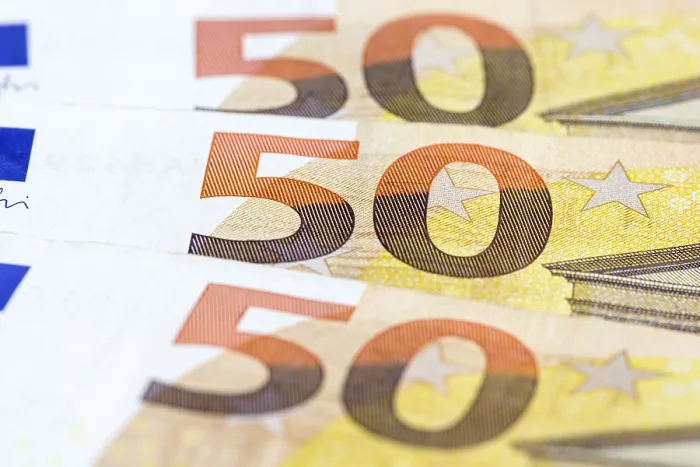 Gerahmter Druck : 50-Euro-Scheine Gerahmter Druck : 50-Euro-Scheine