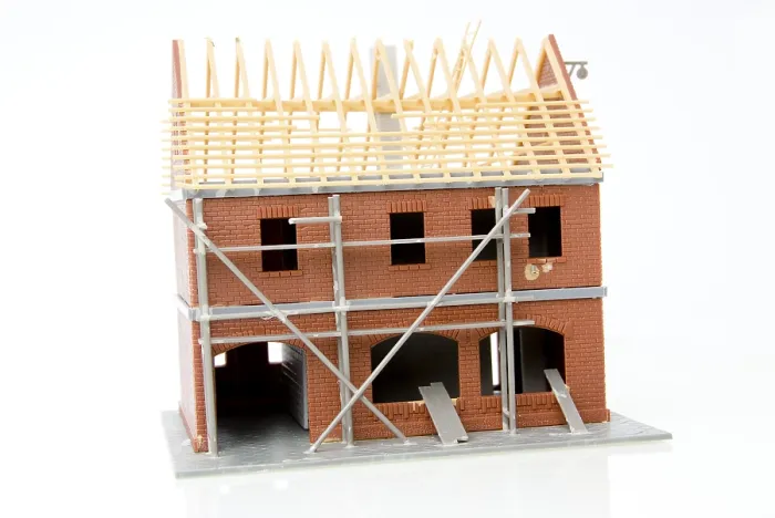 Gerahmter Druck : Bare Ziegelmauer, Modell. Gerahmter Druck : Bare Ziegelmauer, Modell.