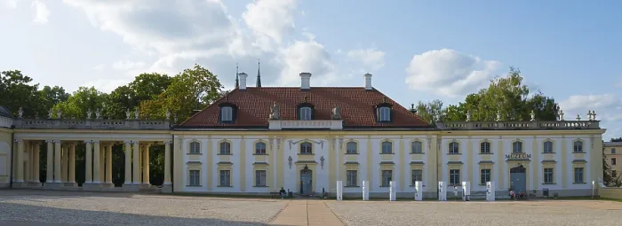 Gerahmter Druck : Barockbau mit Säulen und Bäumen. Gerahmter Druck : Barockbau mit Säulen und Bäumen.