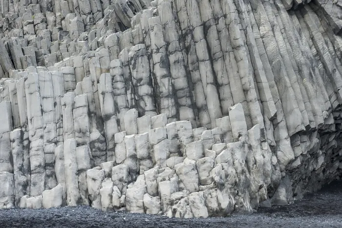 Gerahmter Druck : Basalt-Säulen, Strand bei Vik Gerahmter Druck : Basalt-Säulen, Strand bei Vik