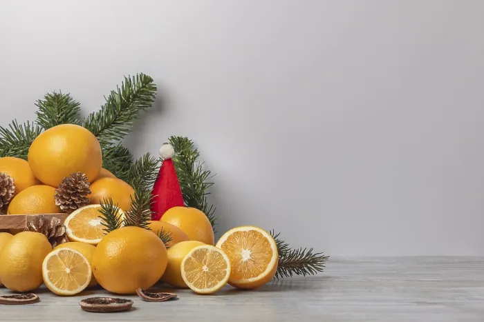 Gerahmter Druck : Korb mit Orangen und Zitronen. Gerahmter Druck : Korb mit Orangen und Zitronen.