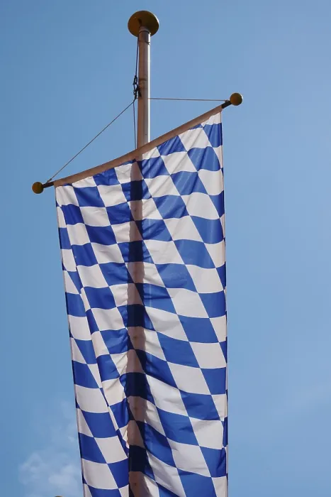 Gerahmter Druck : Bayern, Flagge, Deutschland Gerahmter Druck : Bayern, Flagge, Deutschland