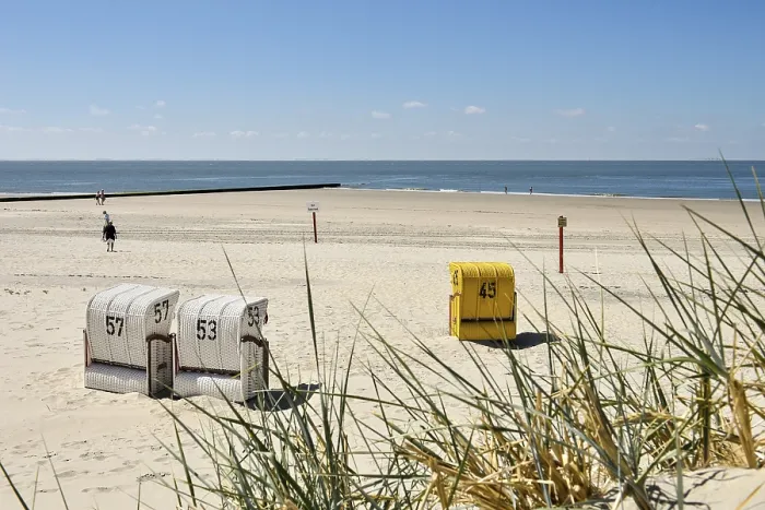 Gerahmter Druck : Strandstühle auf dem sandigen Strand. Gerahmter Druck : Strandstühle auf dem sandigen Strand.