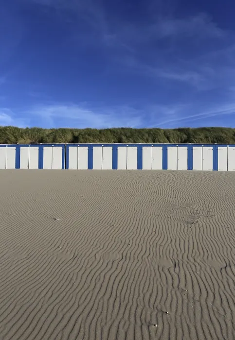 Gerahmter Druck : Strandhütten - Strandhäuschen Gerahmter Druck : Strandhütten - Strandhäuschen