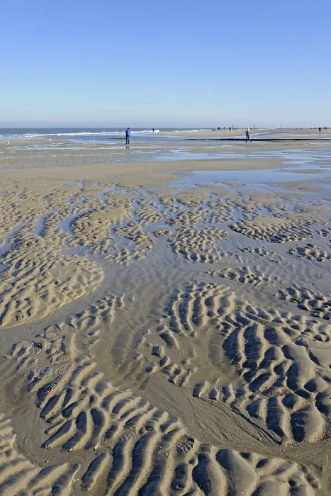 Gerahmter Druck : Strand bei Niedrigwasser mit Wellenmuster. Gerahmter Druck : Strand bei Niedrigwasser mit Wellenmuster.