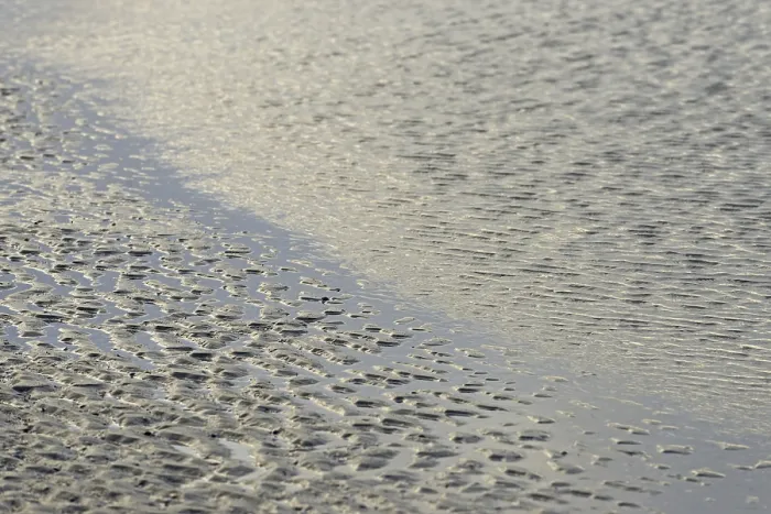 Gerahmter Druck : Strand bei Niedrigwasser mit Wellenmuster. Gerahmter Druck : Strand bei Niedrigwasser mit Wellenmuster.