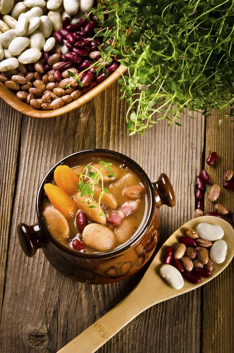Gerahmter Druck : Bohnen-Suppe Gerahmter Druck : Bohnen-Suppe