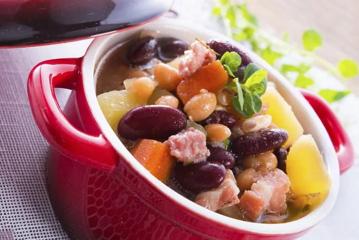 Gerahmter Druck : Bohnensuppe