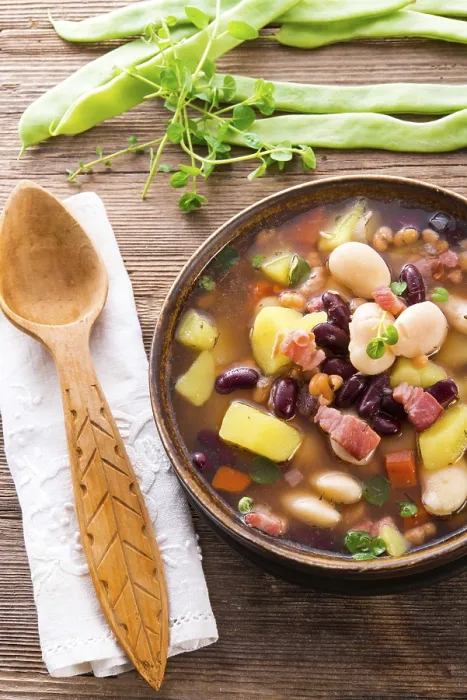Gerahmter Druck : Bohnensuppe Gerahmter Druck : Bohnensuppe