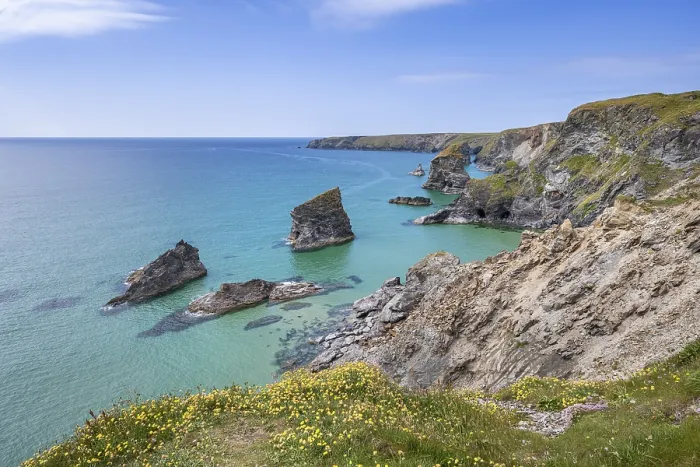 Gerahmter Druck : Bedruthan Steps Felsformation Gerahmter Druck : Bedruthan Steps Felsformation