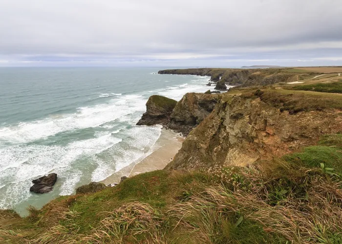 Gerahmter Druck : Bedruthan Steps, ein Abschnitt der Küste in Cornwall. Gerahmter Druck : Bedruthan Steps, ein Abschnitt der Küste in Cornwall.