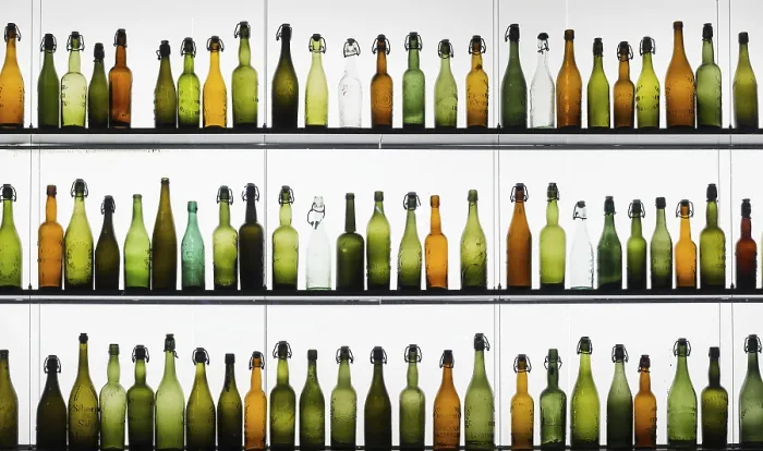 Gerahmter Druck : Bierflaschen Gerahmter Druck : Bierflaschen