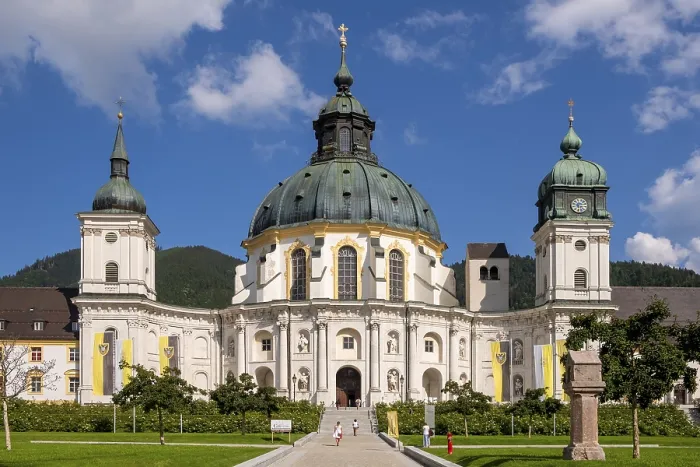 Gerahmter Druck : Benediktinerabtei Ettal, Westfassade Gerahmter Druck : Benediktinerabtei Ettal, Westfassade