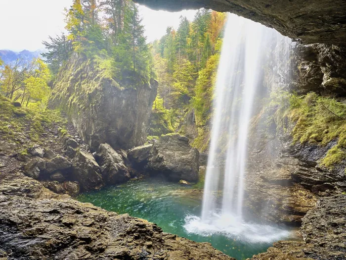 Gerahmter Druck : Berglistuber-Wasserfall, Linthal Gerahmter Druck : Berglistuber-Wasserfall, Linthal