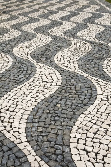 Gerahmter Druck : Bikolormuster auf der Gehweg. Gerahmter Druck : Bikolormuster auf der Gehweg.
