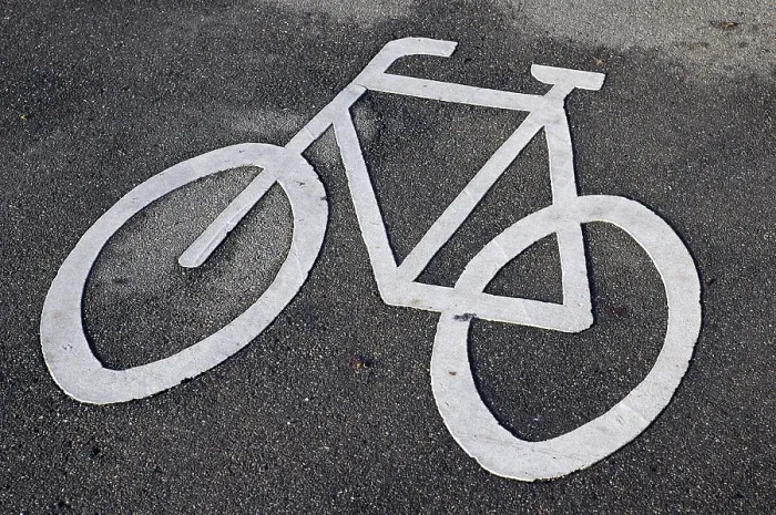 Gerahmter Druck : Fahrradweg Gerahmter Druck : Fahrradweg