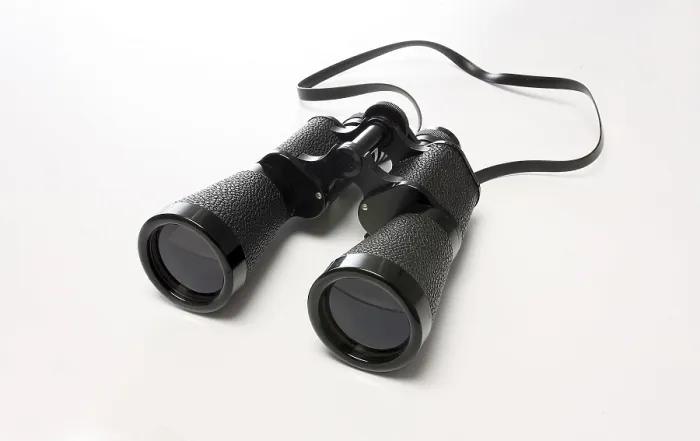 Gerahmter Druck : Binoculars