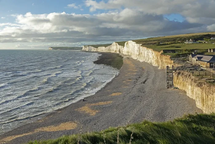 Gerahmter Druck : Birling Gap, Die sieben Schwestern Kalkfelsen. Gerahmter Druck : Birling Gap, Die sieben Schwestern Kalkfelsen.