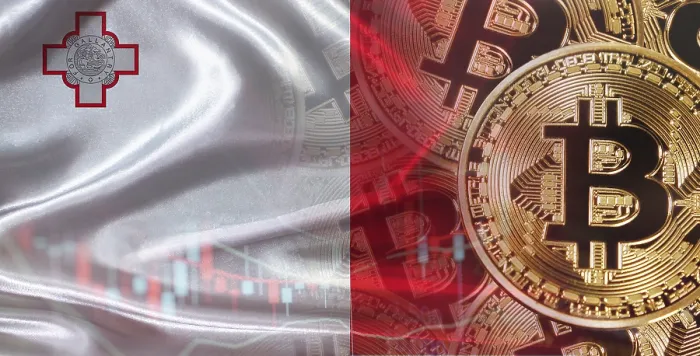 Gerahmter Druck : Bitcoin-Kryptowährung mit der maltesischen Flagge Gerahmter Druck : Bitcoin-Kryptowährung mit der maltesischen Flagge