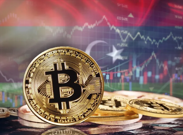 Gerahmter Druck : Bitcoin mit libyschem Flagge im Hintergrund. Gerahmter Druck : Bitcoin mit libyschem Flagge im Hintergrund.
