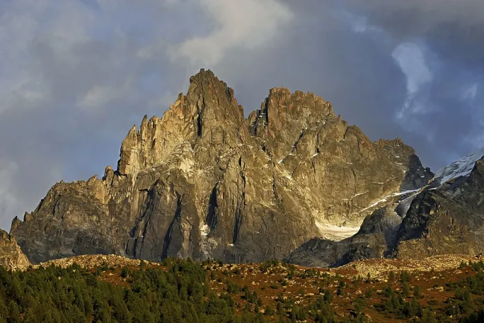 Gerahmter Druck : Weißer Massiv in der Abendlicht. Gerahmter Druck : Weißer Massiv in der Abendlicht.