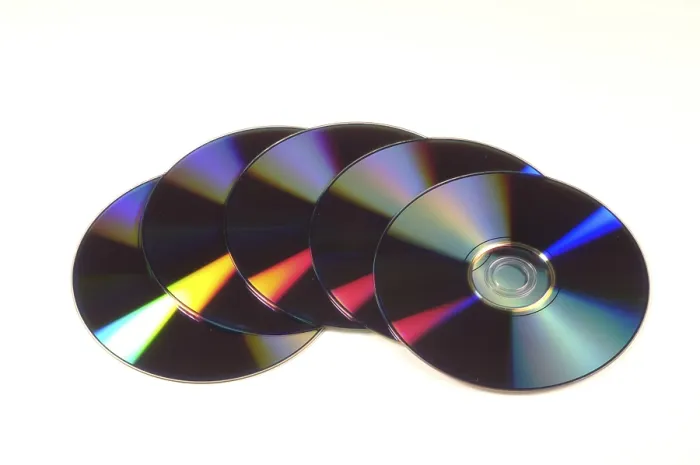 Gerahmter Druck : Leere DVDs / CDs Gerahmter Druck : Leere DVDs / CDs