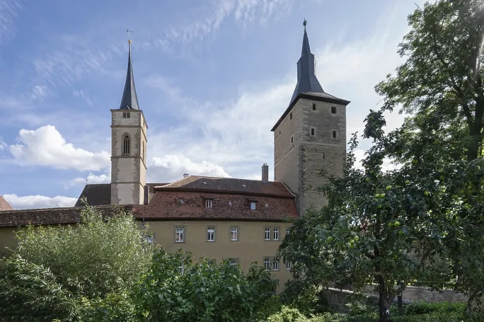 Gerahmter Druck : Blick vom Wehrbach auf den St. Gerahmter Druck : Blick vom Wehrbach auf den St.