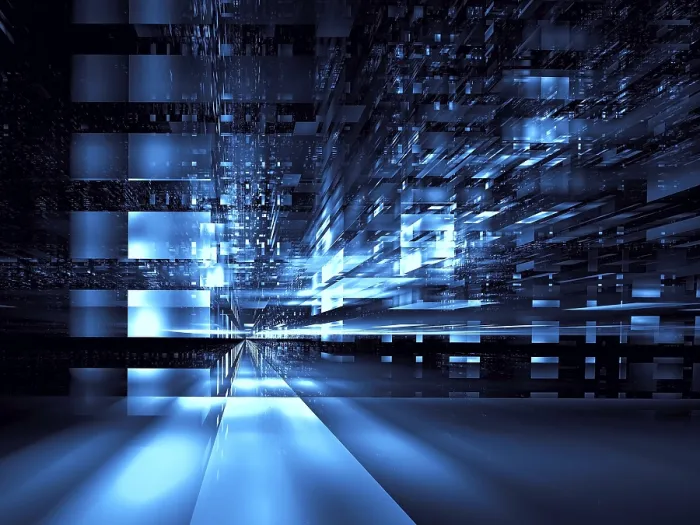 Gerahmter Druck : Hintergrund in Tech-Stil, blau. Gerahmter Druck : Hintergrund in Tech-Stil, blau.
