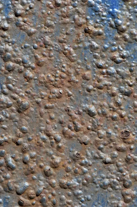 Gerahmter Druck : Blaugeschalteter Metallfläche mit Rost, Hintergrund. Gerahmter Druck : Blaugeschalteter Metallfläche mit Rost, Hintergrund.