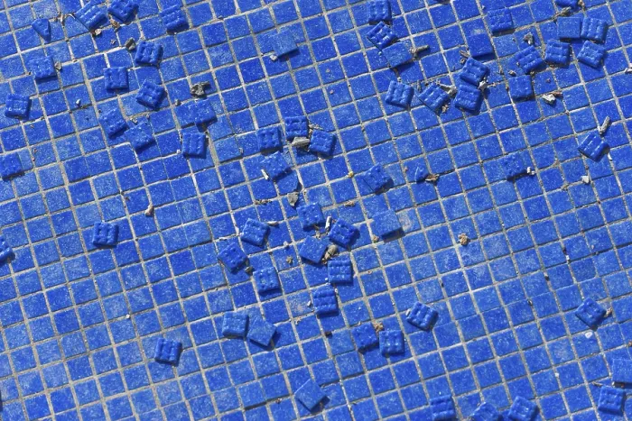 Gerahmter Druck : Blaue Fliesen als Textur, Hintergrund Gerahmter Druck : Blaue Fliesen als Textur, Hintergrund