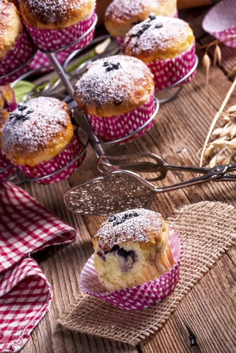 Gerahmter Druck : Blaubeermuffins Gerahmter Druck : Blaubeermuffins