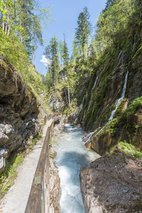 Gerahmter Druck : Bretterweg am Wimbachbach. Gerahmter Druck : Bretterweg am Wimbachbach.