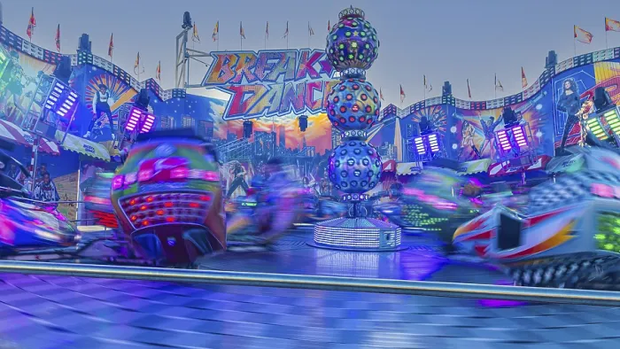 Gerahmter Druck : Break Dance ride, bewegliche Gondeln. Gerahmter Druck : Break Dance ride, bewegliche Gondeln.