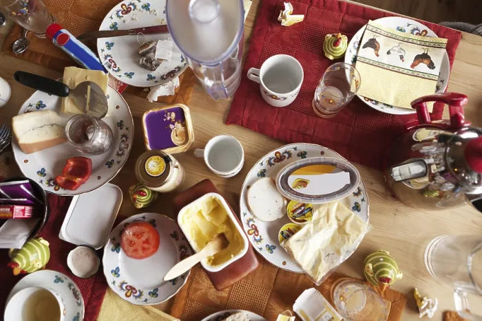 Gerahmter Druck : Frühstück auf dem Tisch. Gerahmter Druck : Frühstück auf dem Tisch.