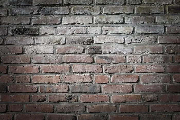 Gerahmter Druck : Backsteinmauer als Hintergrund, Vintage.